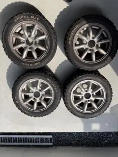 13インチ　5j 40 ワタナベホイールタイヤ 4本セットのサムネイル