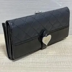 Private Label 長財布 キルティング ハートモチーフ ブラックのサムネイル