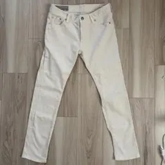 【relume JOURNAL STANDARD】白スリムストレートジーンズ　Sのサムネイル