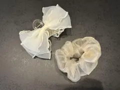 ヘアクリップ　シュシュ　ヘアアクセサリーセット