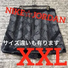 新品♪NIKE☆JORDAN★蛇柄★総柄☆ハーフパンツ☆黒☆メンズ　XXL