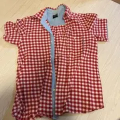 Stussy 赤チェック 半袖シャツ M