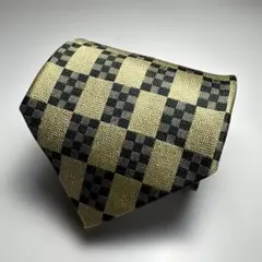 【おまとめご購入で2割引中】 チェック柄 ネクタイ 黒とベージュ