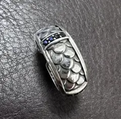 シルバー鱗模様オープンリング