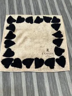 【値下げ交渉可】LANVIN ランバン オンブルーハート柄 タオルハンカチ
