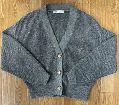 ZARA ザラ レディースカーディガン グレー M シンプル 春