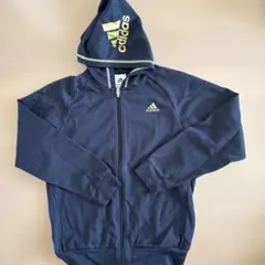 adidas フード付きパーカー 140cm 黒
