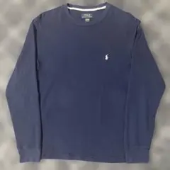 ラルフローレン ワッフル ロンT ネイビー M ポニー刺繍 サーマル