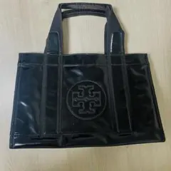 【Tory Burch】 トリーバーチ エナメル トートバッグ 黒　ブラック