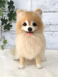 羊毛フェルト　ハンドメイド　犬【ポメラニアン】★なち★様専用　ぬいぐるみ