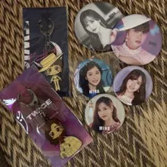 TWICE MINA 缶バッジ 6個セット + キーホルダー