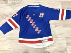 リーボック　NHL　ニューヨーク・レンジャーズ　トラックジャケット　刺繍　L NHL JHデザイン Rangers ニューヨーク レンジャース 限定
