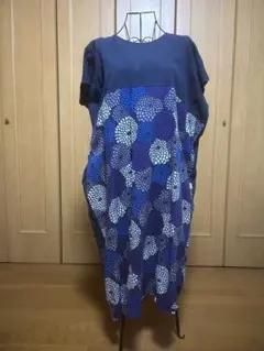 sousou ソウソウ　モスリン長方形衣 ワンピース　ほほえみ　花柄　貫頭衣 sousou モスリン 長方形衣 sousou ソウソウ モスリン長方形衣