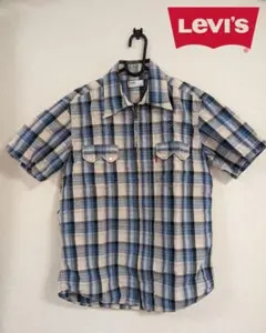 【値下げ】リーバイス レッドタブ 　半袖シャツ　ジップアップ　Lサイズ(小さめ)