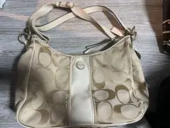 COACH シグネチャー ショルダーバッグ ベージュ
