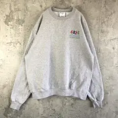 Y1883古着　トレーナー　スウェット　バックプリント　グレー　90s Y2K