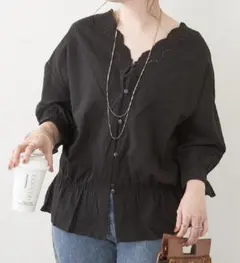 リマインドミーアンドフォーエバー☆シャーリングスカラップレースプルオーバー