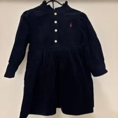 ラルフローレン　ネイビー コーデュロイ ワンピース 80㎝　オーバーパンツ