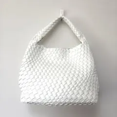 新品タグ付き　PUレザーメッシュミニトート ワンハンドルポーチ付