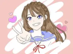 手描きオリジナルイラスト 女の子 L版