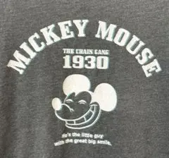 Disney ミッキーマウス　グレー　ビンテージ風/M