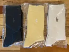 ラルフローレンロゴ入り ソックス 22-24 cm 3足セット