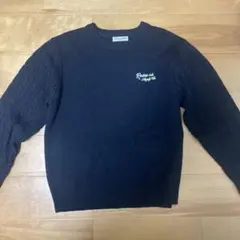 RODEO CROWNS ネイビー ケーブルニットセーター