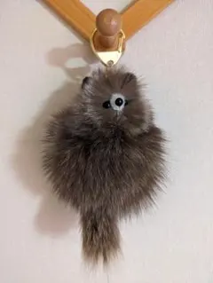 ＊うさぎちゃん専用＊ふわふわ可愛い☆キツネ？☆キーホルダー☆レトロ