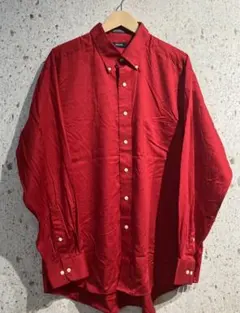 アメリカ古着　IZOD ボタンダウンシャツ　アイゾッド　レッド