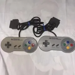 任天堂スーパーファミコン　コントローラー2個セット SHVC-005 動作未確認