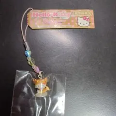 販売終了（絶版）名古屋限定金のしゃちほこキティ根付けストラップ