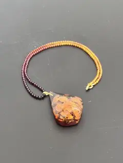 琥珀ペンダント ネックレス K18