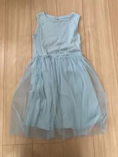 UNIQLO 水色 ノースリーブワンピース 130