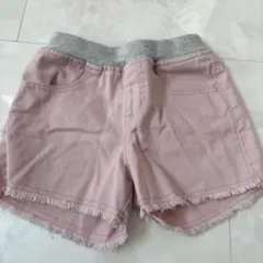 フリンジ付きピンクハーフパンツ 120