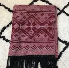 ノルディック柄大判ストール マフラー