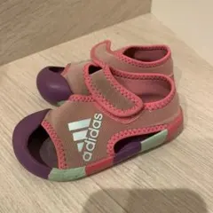 【美品】adidas キッズサンダル ピンク/紫/緑　13.5