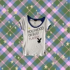 PLAYBOY 半袖Tシャツ 平成ギャル 女児 パンク y2k グランジ ピチT