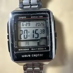 22432✨稼働✨カシオ ヴィンテージ 腕時計 T-1500 シルバー×ブラック