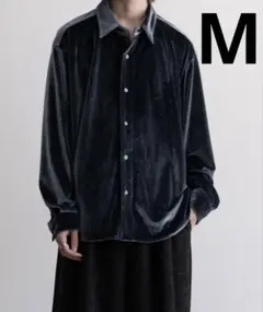 Casperjohn バリアスルーズシャツ ドレープベロア M