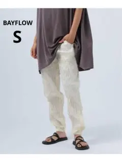 BAYFLOW ワッシャープリーツパンツ 裾ファスナー付き