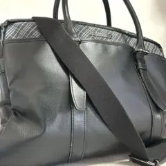 A4収納 バーバリーブラックレーベル ノバチェック ビジネス 2way メンズ