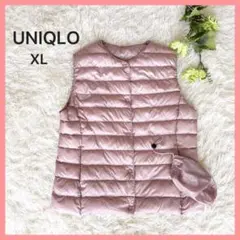 ユニクロウルトラライトダウン　ノーカラーベスト　レディース　XL