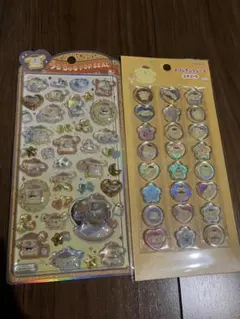 ポムポムプリン　シール　おはじきふうシール　うるちゅるPOPシール