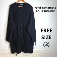 ヨウジヤマモトプールオム◇リネンダブルブレストジャケットビッグシルエット ヨウジヤマモトプールオム◇リネンダブルブレストジャケットビッグ