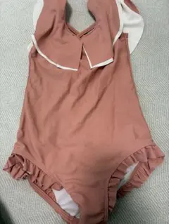 フリル付きワンピース水着 140cm ピンク