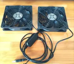 KEYNICE 2連USBファン 静音 強力送風 2000RPM 12cm
