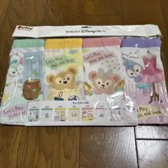 ダッフィーアンドフレンズ　きんちゃく4枚