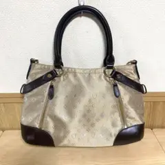 【極美品 】renoma トートバッグ　ジャガード　モノグラム ポーチ付き