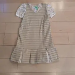 JILL STUART ベージュ ストライプ ミニワンピース サイズ0