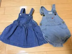 GAP サロペットワンピースとPOLO Baby デニムオーバーオール 80